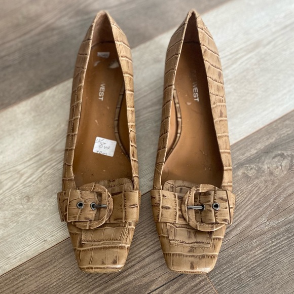 Nine West Shoes - NINE WEST CROCODILE PRINT ABAY FLATS SLIP ON LOAFERS SHOES